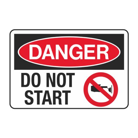 Danger Do Not Start Decal